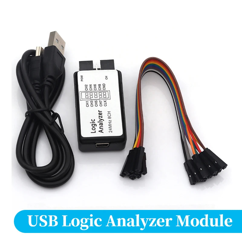 Stlxy USB Logic Analyzer Mini Analyzer Microcontroller ARM FPGA Debugging Tool 24M Sampling 8 Channels