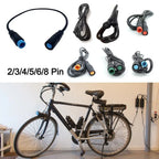 2 3 4 5 6 8 Pin M8 Waterproof Connector Wire Male to Female Copper Electric Bicycle Ebike Wire Multifunctional