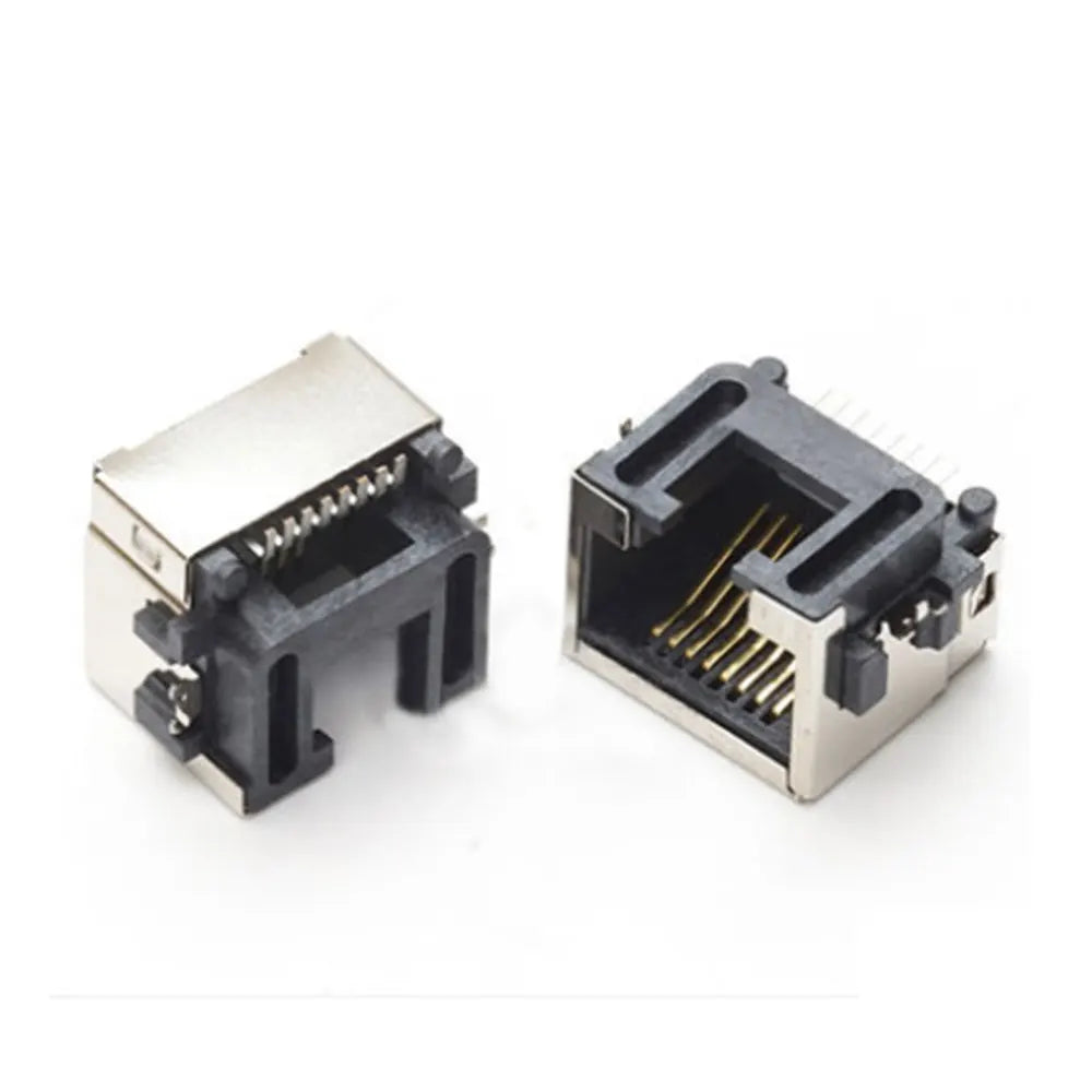 2PCS Metal RJ45 Shield Network Jack 8 Pin PCB SMT/horizontal/vertical Board Female Socket Connector 8P8C