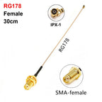 1Pcs 30cm SMA to IPX Cable RF1.13 RG178 Pigtail Jumper Cable RP SMA Female U.FL IPX RP SMA Female Adapter