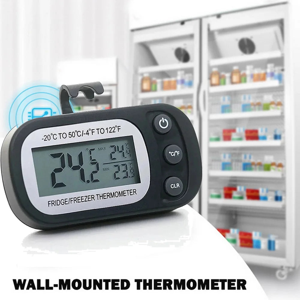 LCD Display Magnetic Refrigeration Refrigerator Hanging Freezer Thermometer Kitchen Tool Fridge Temperature Meter