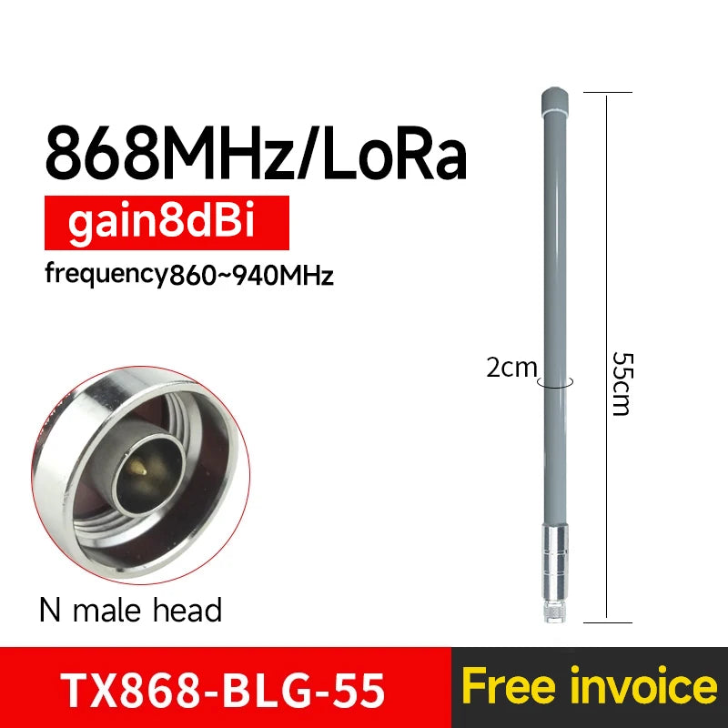 LoRa Helium Miner Hotspot Outdoor 868MHz 915MHz Antenna N Male Aerial RAK  Waterproof Long Range 3dBi CDSENET TX/868/915-BLG-26