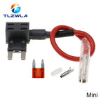 12V MINI SMALL MEDIUM Size Car Fuse Holder Add-a-circuit TAP Adapter with 10A Micro Mini Standard ATM Blade Fuse