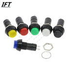 6PCS PBS-11A PBS-11B 12mm self-locking / Self-reset Plastic Push Button Switch Latching Momentary Switchs 3A 250V AC 2PIN 6Color