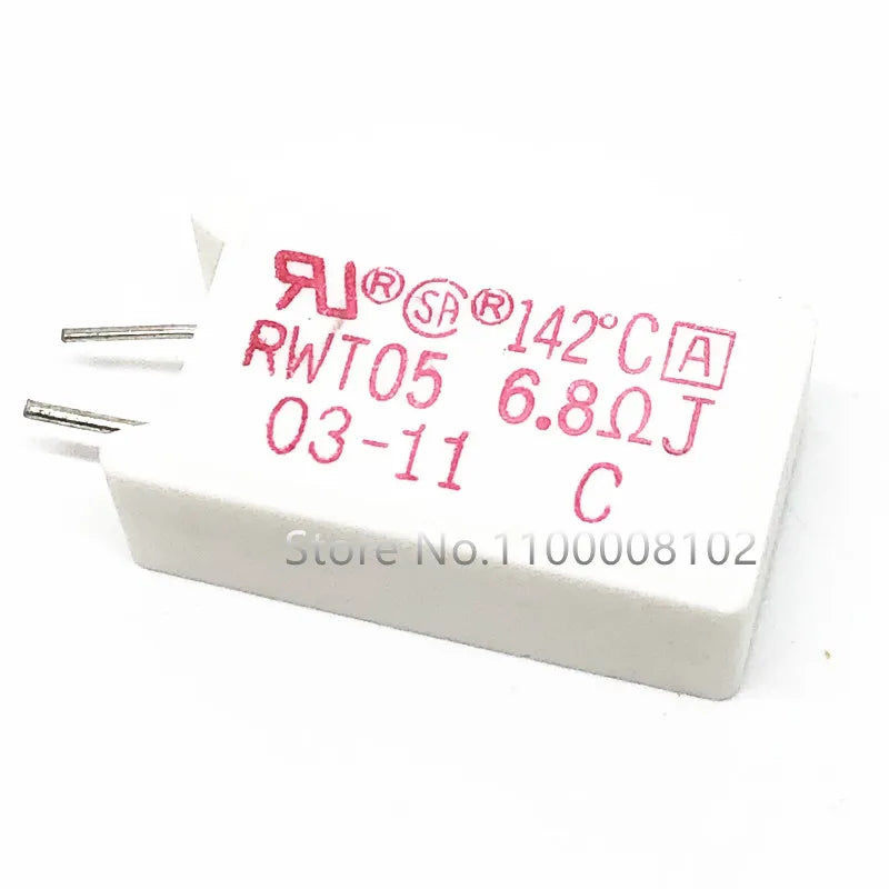 1PCS-5PCS/LOT Cement resistance with temperature protection RWT05 6.8ΩJ 142℃ 5W 6.8 ohm