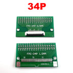 1pcs 4P 6P 8P 10P 12P 14P 15P 16P 18P 20P Test Board Adapter Double Rows Plate Connector 2.54mm 0.5mm Flip FPC Soft Flex Cable