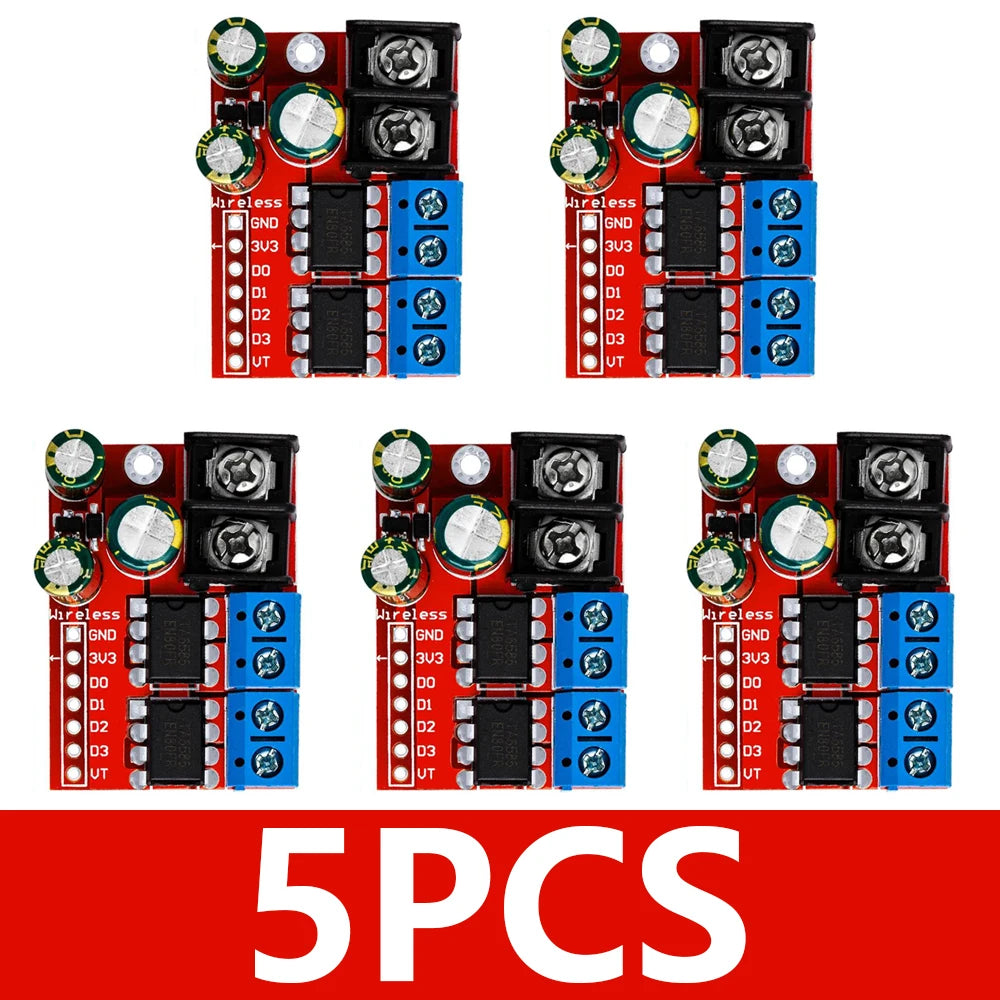 1~10PCS H Bridge Remote Control 5A 3V-14V Dual DC Motor Drive Module Voltage Reverse PWM Speed Regulation Double Super L298N 5AD