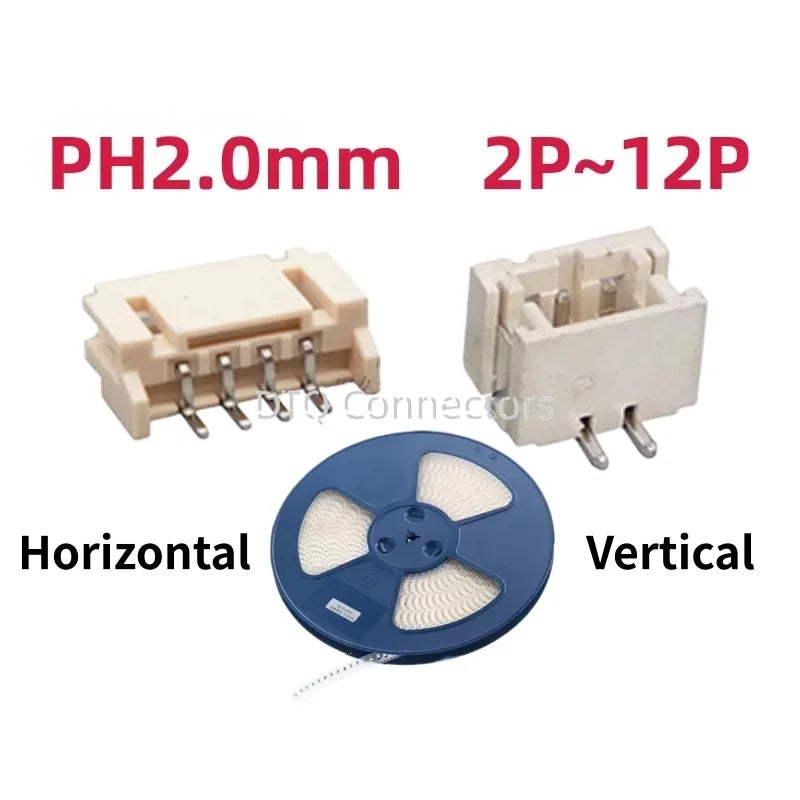 50pcs SH1.0mm/MX1.25mm/ZH1.5mm/PH2.0mm/XH2.54mm horizontal and vertical SMT SMT 2/3/4/5/6/7/8/9/10/11/12Pin
