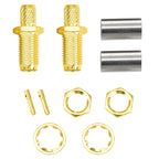 SMA Female RP-SMA Male Bulkhead Crimp Connector Gold-plated 50Ohms for RG58 RG142 SYV50-3 Cable