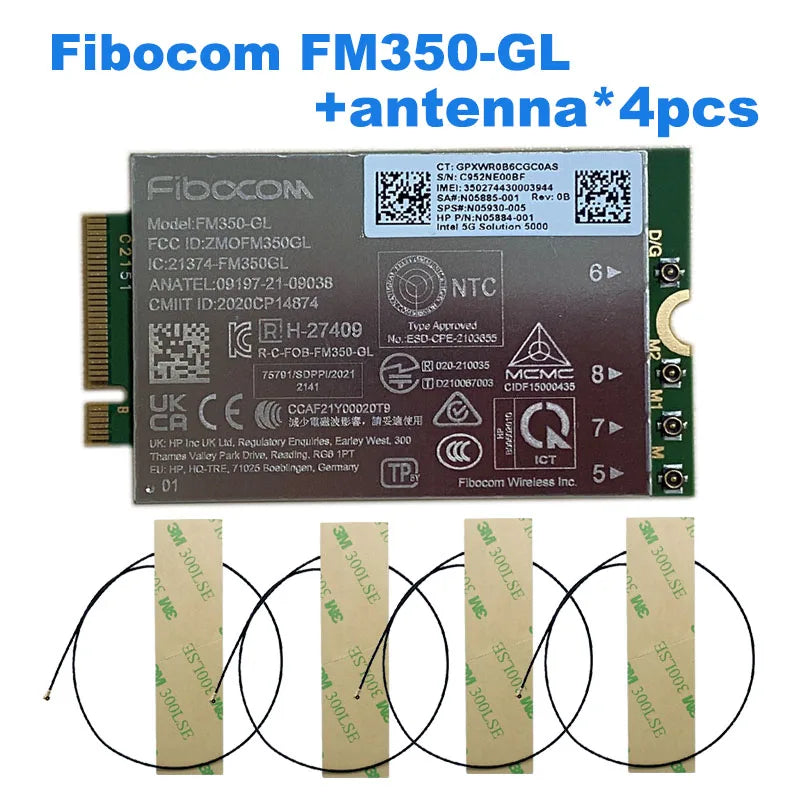 fibocom FM350-GL Intel 5G Solution 5000 Moudle M2 supports 5G NR For HpSpectre x360 7940hs 830 G8 845G8 14 Convertible  FM350