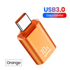 10A USB 3.0 To Type C Mini Fast Transfer USB Type C Female To USB PD Adapter Suitable for Mobile Computer Car Charger Converters
