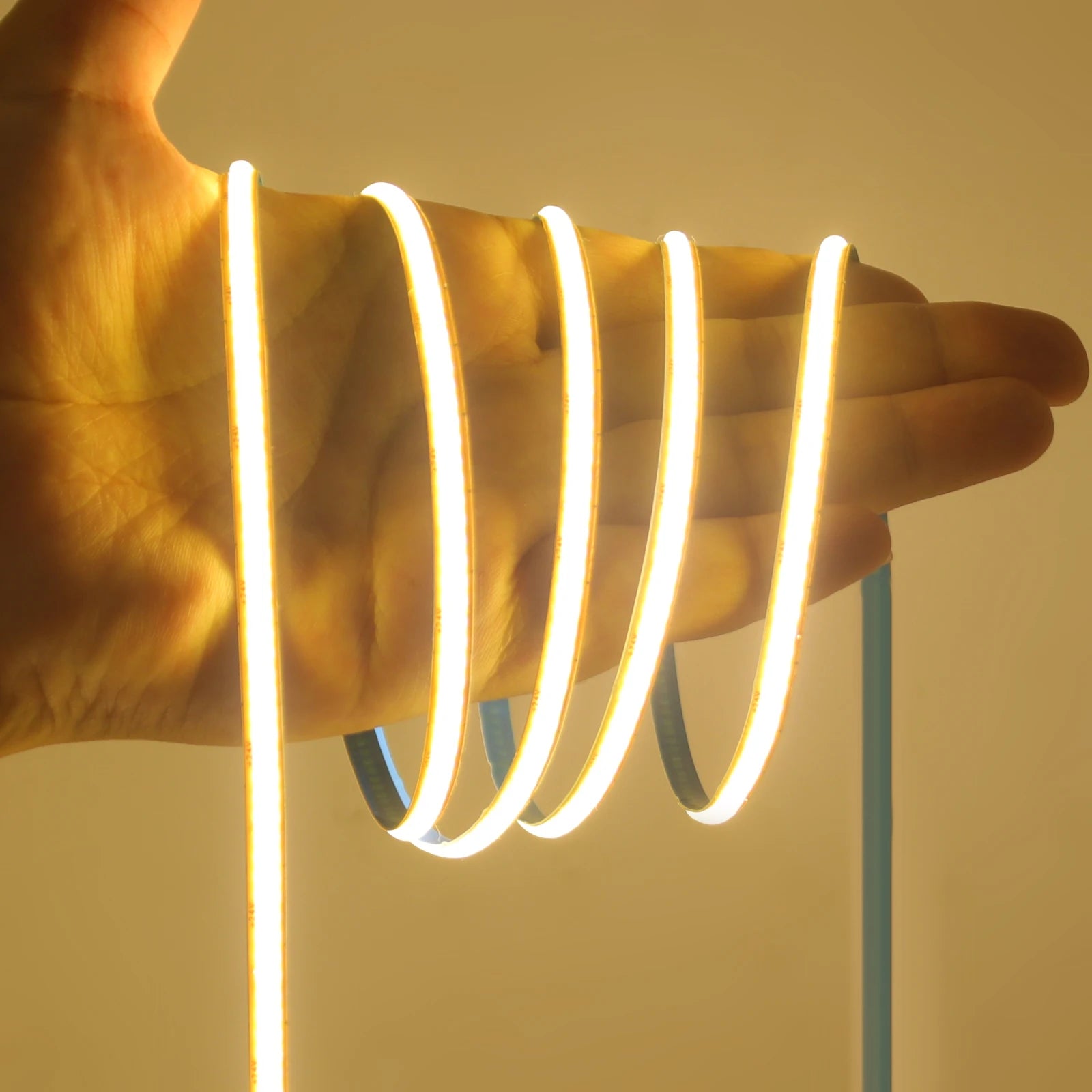 5mm 8mm PCB COB LED Light Strip Free Cut 12V 24V With 2PIN Wire DC Plug 400LEDs/m 3000k 4000k 6000k Flex Lamp 0.5m 1m 5m 10m 20m