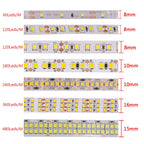 12V 24V LED Strip SMD 2835 Flexible LED Tape 5M 120 240 480Leds/m Waterproof Ribbon Diode Room Decor Warm Natural Cool White