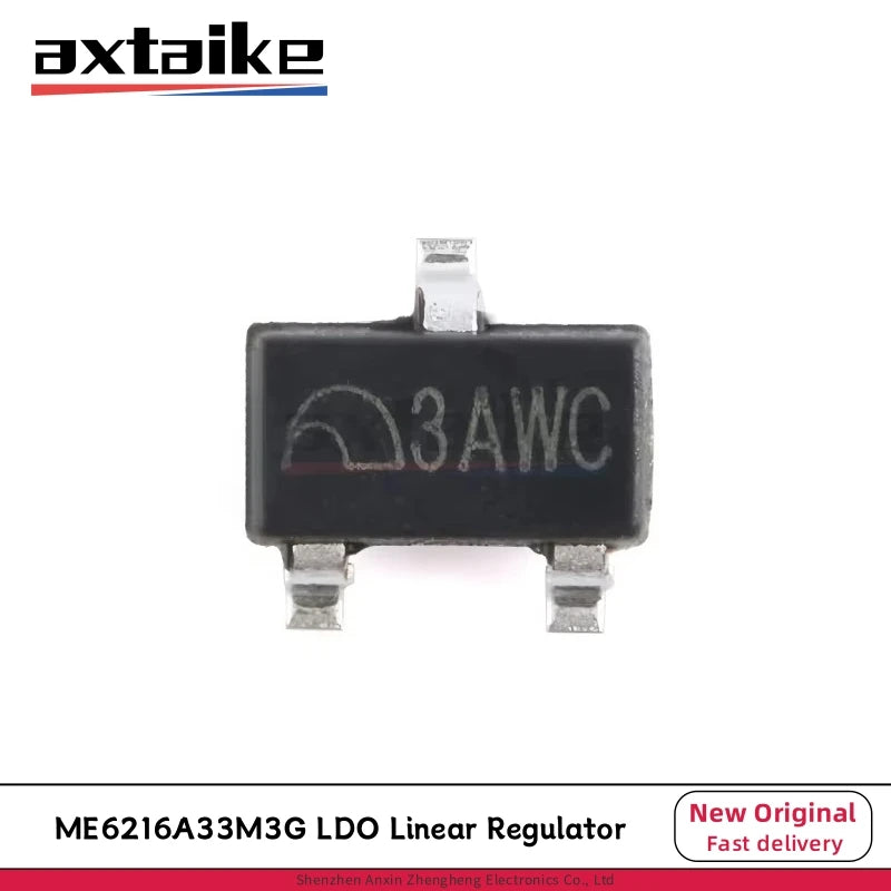 50PCS ME6216A33M3G SOT-23 Marking:3A** ME6216 3V3 3.3V 300mA Low Power Consumption Low ESR Cap Compatible LDO Linear Regulator