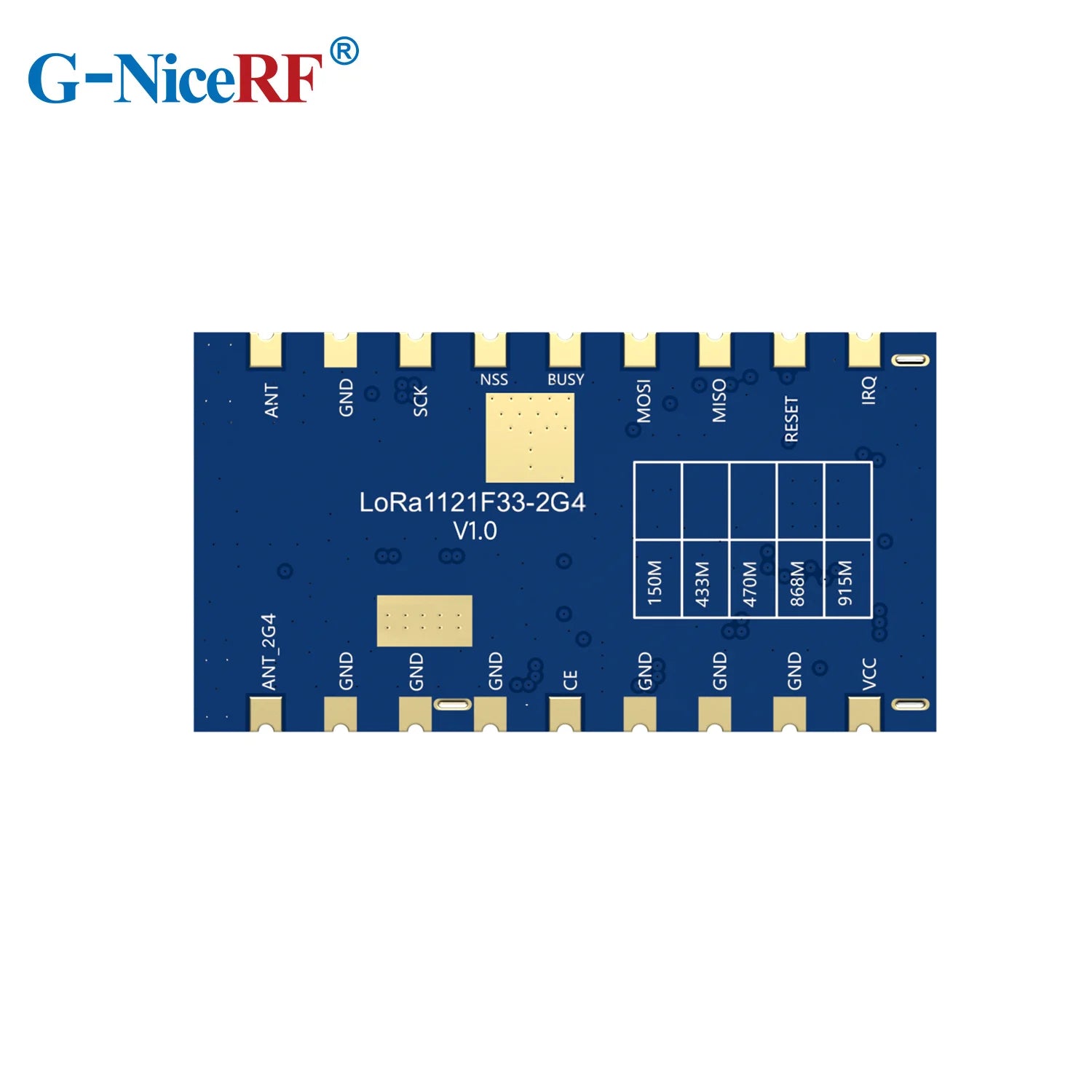 G-NiceRF | 2PCS LoRa1121F33-2G4 High-Power 2W  Wireless Communication Module LR1121 Chip