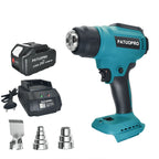 50℃ - 550℃ Portable Cordless Heat Gun Rechargeable Handheld Hot Air Gun Digital Temperature Adjustable for Makita 18V Battery