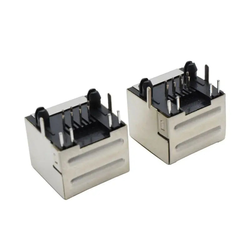 10P Network Interface Connector LED Light Network Port Female Socket RJ45 Network Socket with Light 8P8C Network Port Connector