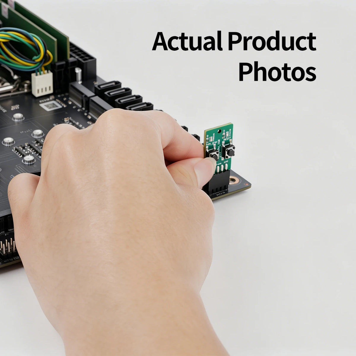Mini Computer Power Reset Switch Board 9-Pin Connector Front Panel Header for PC Desktop Motherboards with LED Status Indicators