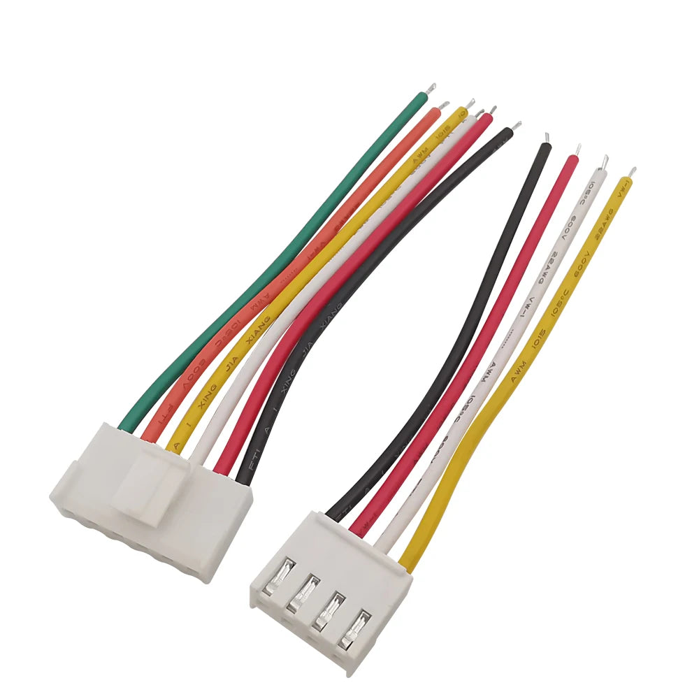 3Pcs JST Pitch VH3.96 MM Female Housing Plug Sing/Double Head Connector 2P/3P/4P/5P/6P/8P/10 Pin Wire Length 10/20/30CM 22AWG