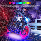 APP LED Motorcycle Car Atmosphere Ambient Foot Light Remote Control Flexible Waterproof Sound 12V Moto RGB Decorative Lamp Strip