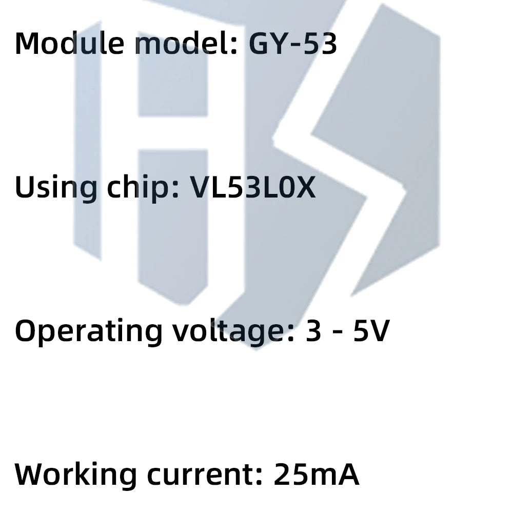 GY-53 VL53L0X laser ToF time-of-flight sensor module  3v-5v serial PWM output for arduino