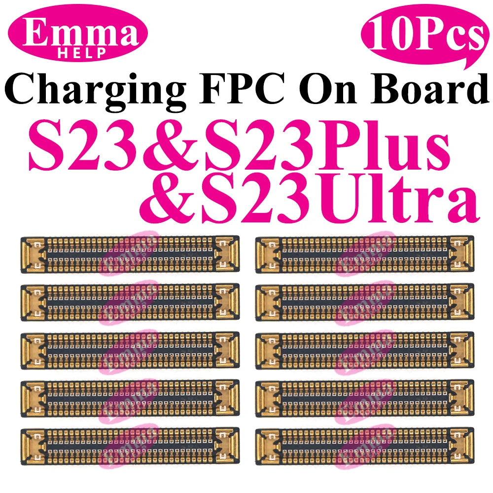 10Pcs Charging FPC Connector For Samsung S25 S24 S23 S22 S21 S20 Ultra Plus Note 10 20 Motherboard Main Board Flex Ribbon Port