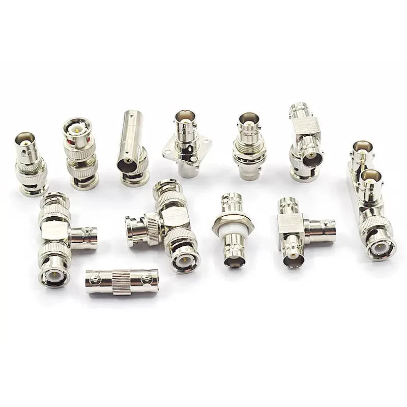 1PCS BNC to BNC Adapter Male to Female Dual Way Tee Flange BNC-KKF-KKY-KK-KKK-JJJ-KKJ-KKJ-JKW-JJ-JKQ9 RF Connector