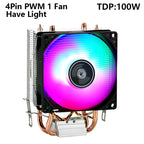 CPU Efficient Cooler Fan 90mm 4pin/PWM PC Tower Type Radiator 2/4/6 Heat Pipe Install LGA2011 X79 X99 115x 1200 1700 AMD AM3 AM4