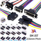 1 Pair 2A Magnetic Pogo Pin JST SM Plug Socket Extend Cable Connector 2 3 4 5 6 Pin Male Female Adapter Led Strip Lamp Driver