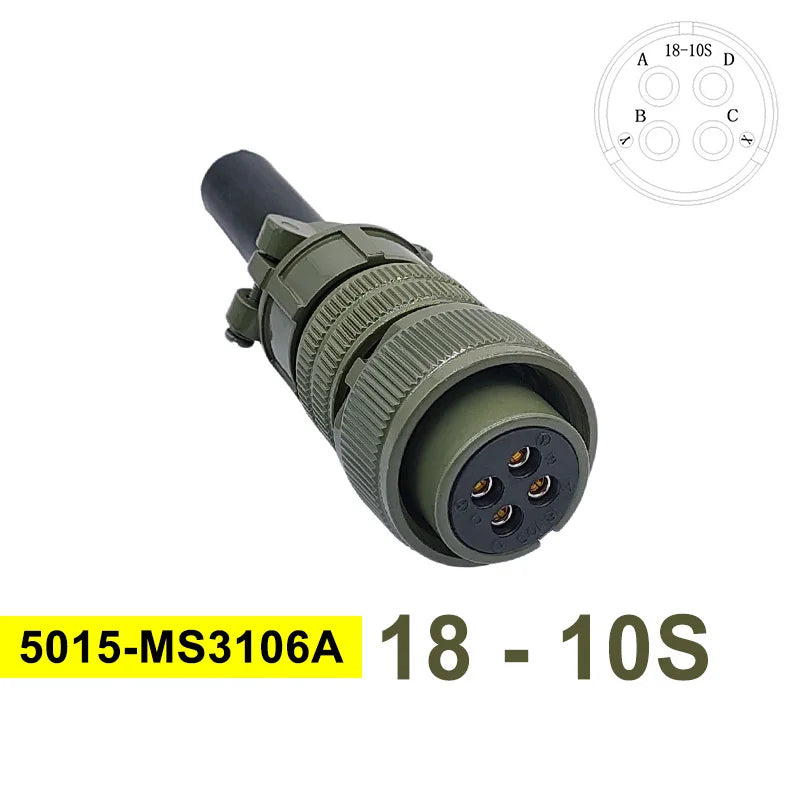 5015 MIL-C Plug Socket 18S-3 Circular Connector 18S-10 18S-11 Military Specification Connector MIL STD MS3102 MS3106 MS3108