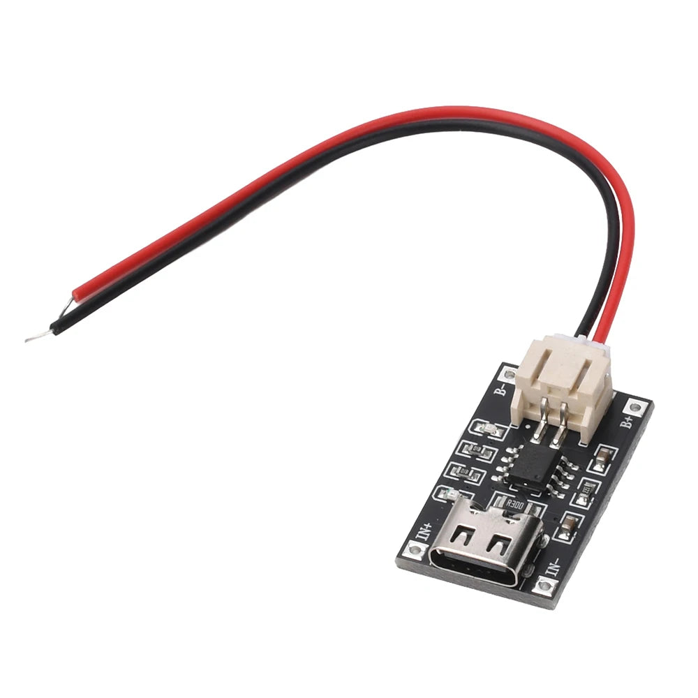 TP4056 3.7V Lithium Battery Charging Module 1A USB Type C Port PH2.0 Terminal Overcurrent Protection Board Detector Module
