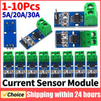 1/5/10Pcs ACS712 5A 20A 30A Range Hall Current Sensor Module ACS712 Sensors Module For Arduino DIY Electronic Kit