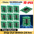 10-1pcs 2.5V-5.5V Mini PAM8403 Power Amplifier Board 2 Channels 3W Class D USB Audio Speaker Sound Amplifier Board For Arduino