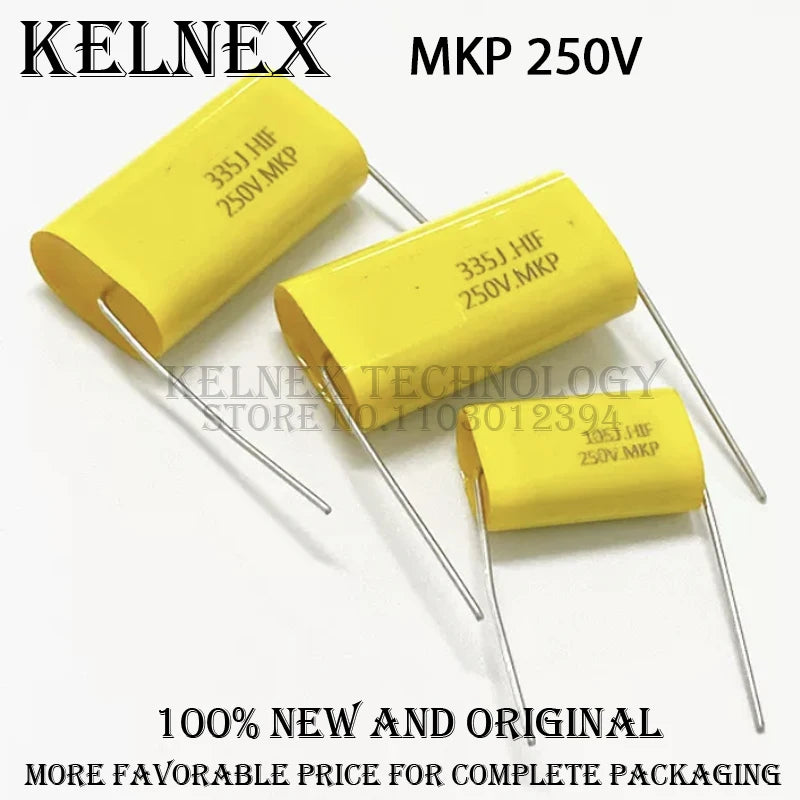 MKP Polypropylene Film Capacitor Non-polar Axial 250V 0.68uF~47uF (684J~476J) CBB20 High Frequency Capacitors