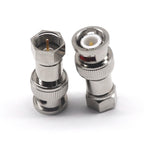 BNC to F TV female male straight connector F to BNC quick plug adapter coaxial connector