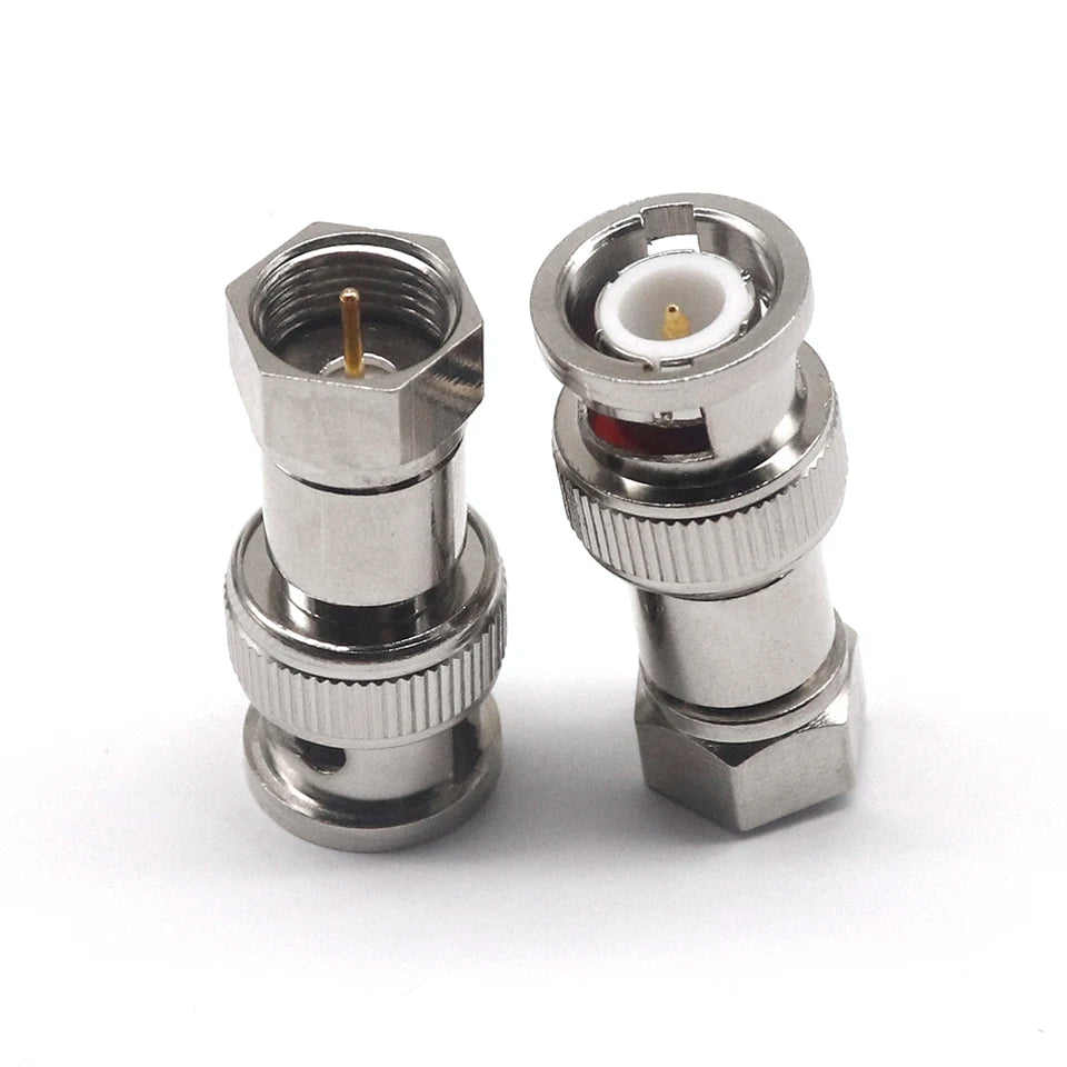 BNC to F TV female male straight connector F to BNC quick plug adapter coaxial connector