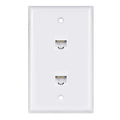 ZOERAX RJ45 Cat6 Ethernet Wall Plate with Female-Female Coupler Removable Compatible with Cat6/5/5e Ethernet Devices