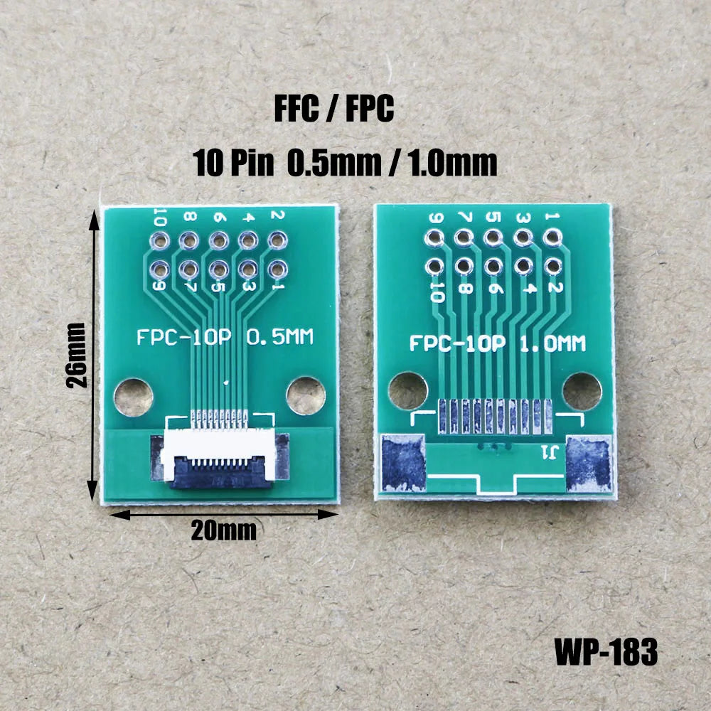 1pcs FPC/FFC Welding 0.5 Seat Connection 0.5mm Pitch Connector SMT To 2.54mm Flexible Cable Adapter Board 6 8 10 20 50 60 80 Pin