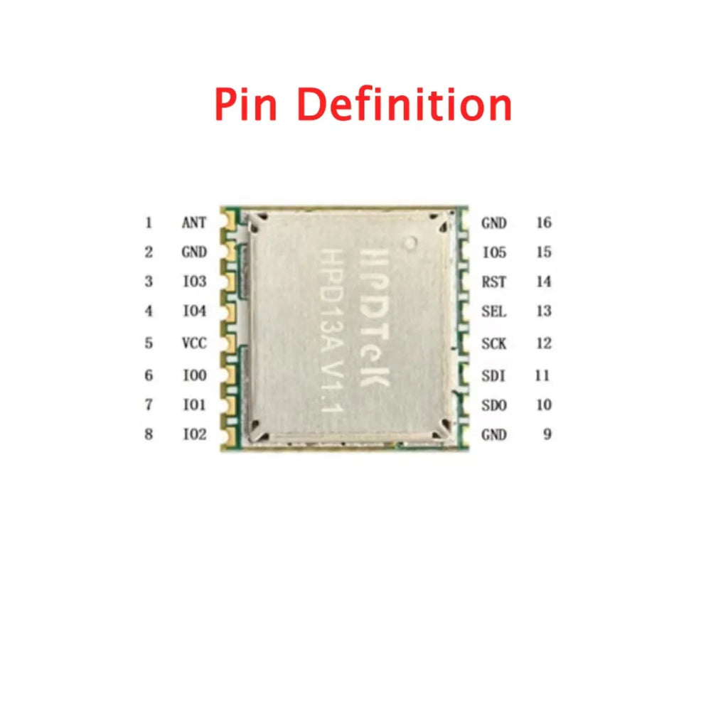 10PCS HPD13A 868MHz/915MHz SX1276 LoRa RF Wireless Transceiver Module, Replace RFM95/RFM95W
