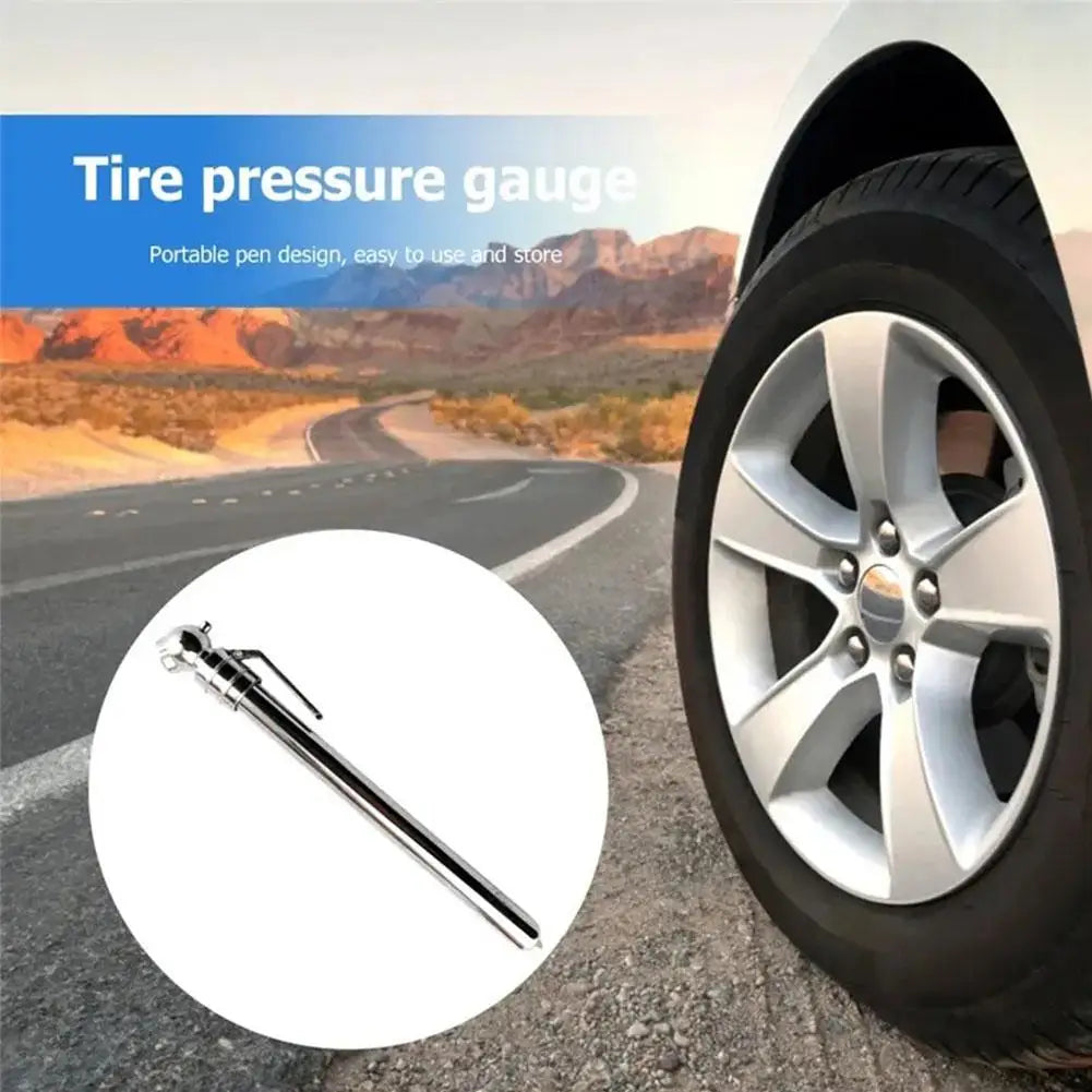 2pcs Portable Universal Tire Air Pressure Gauge Pen Checker Test Car Vehicle Motor Tire Pressure Barometer Monitor System Supply