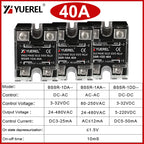 10A 25A 40A 60A 80A 100A 120A Single Phase SSR DC Control AC DC Control DC AC Control AC Solid State Relay