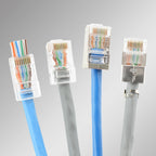 100PCS RJ45 Cat6 Pass Through Connector RJ45 Modular Plugs 1.1mm Hole for Solid or Stranded UTP Cable