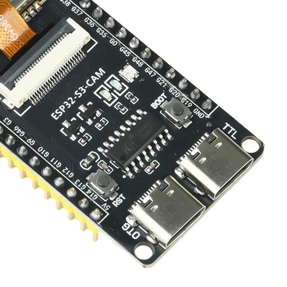 ESP ESP32-S3 CAM WiFi Bluetooth Development Board Module onboard ESP32-S3 N16R8 dual TYPE-C OV2640 /OV5640/OV3660 Camera