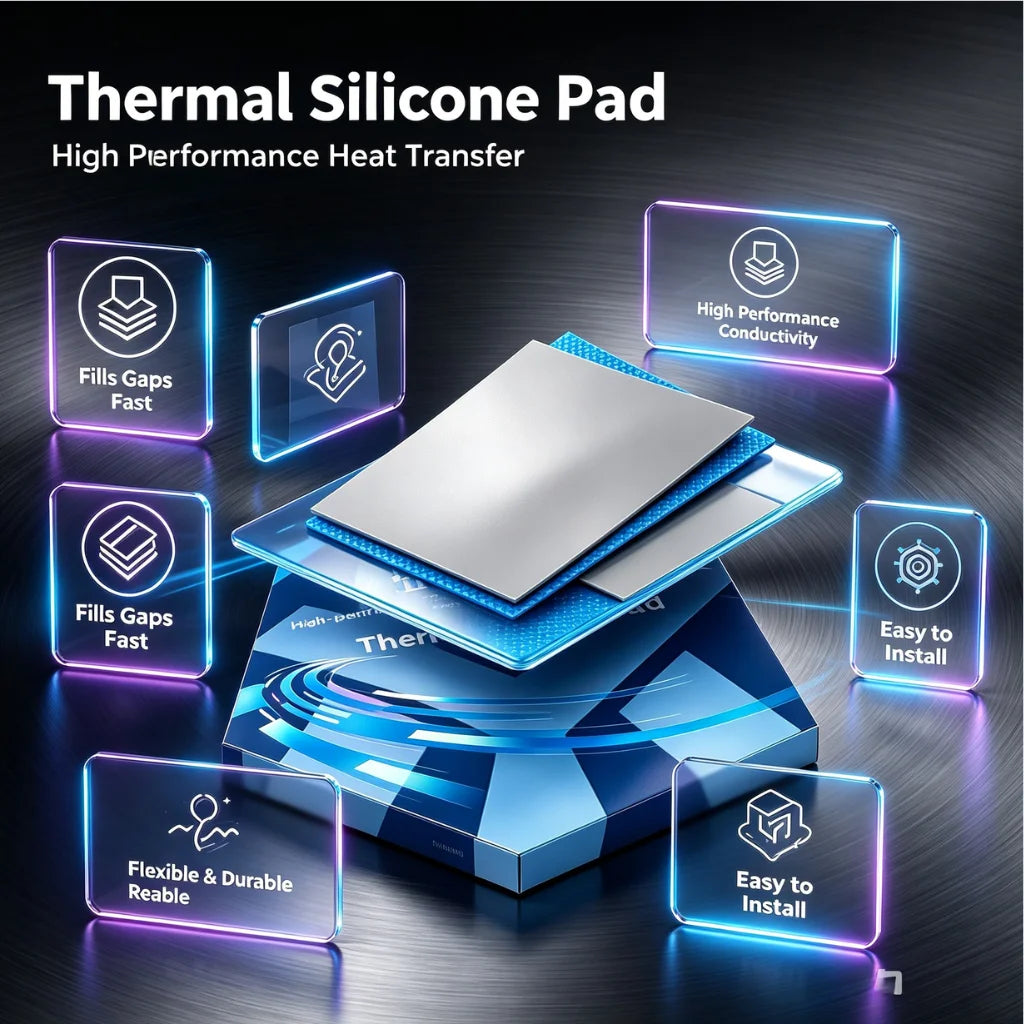 Thermalt VIDA 21W/mk 0.5/1.0/1.5mm GPU CPU Heatsink Cooling Conductive Silicone Pad High Quality Original Authentic Thermal Pad