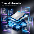 Thermalt VIDA 21W/mk 0.5/1.0/1.5mm GPU CPU Heatsink Cooling Conductive Silicone Pad High Quality Original Authentic Thermal Pad