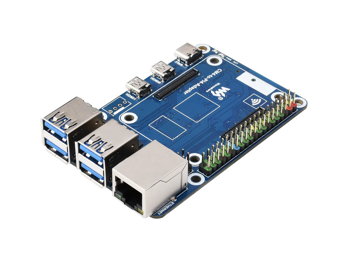 【Official Guarantee】Waveshare CM4 To Pi4B Adapter For Raspberry Pi, Expansion Board Dual HDMI For Raspberry Pi 4B