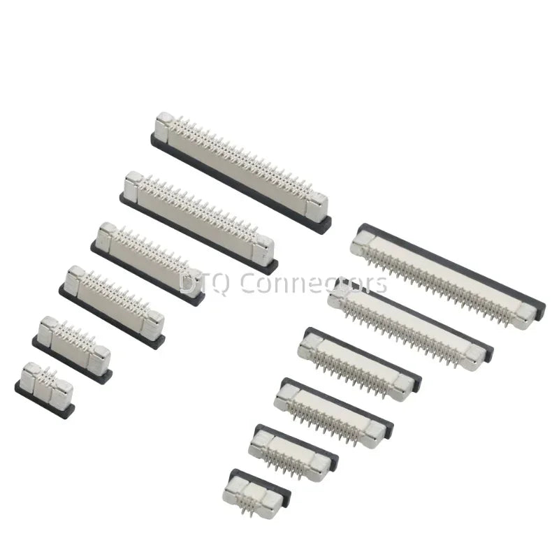 10Pcs FPC FFC Connector Socket Pitch 0.5mm 1.0mm 4/6/8/10/12/14 16/20/24/30/34/40/50/60 Pin Vertical Type Misalignment Pins Flat