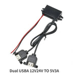 8-32V 12V 24V to 5V 3A DC DC Step Down Converter Type-C USB Power Buck Supply Charger for Mobile Phone iPad Charging Waterproof