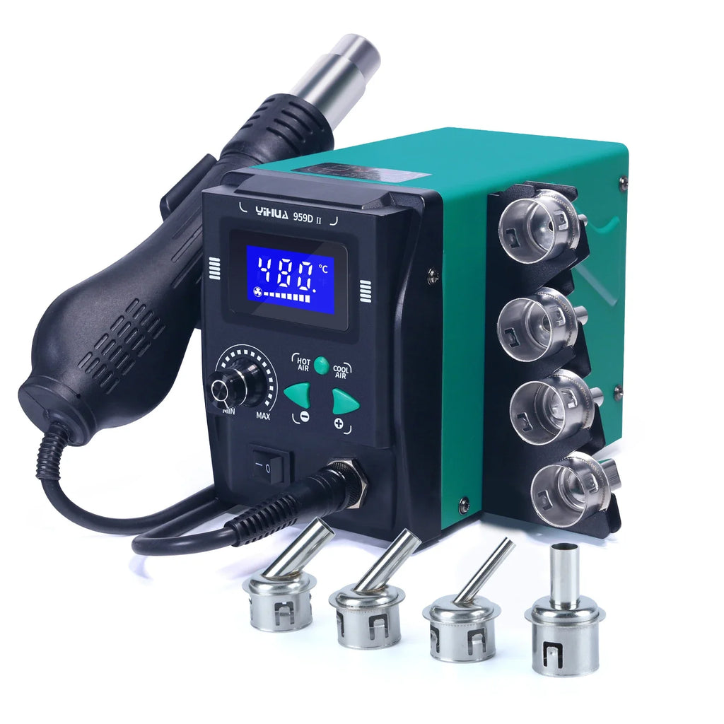 YIHUA 959D-II 700W Easy Plug-pull Nozzles Hot Air Gun Rework Soldering Station Phone Repair Welding Tools