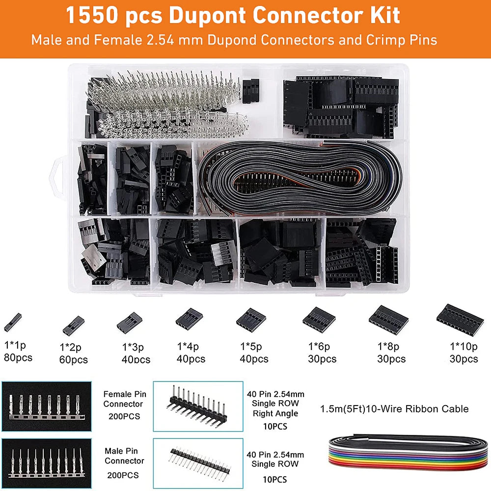 SN-01BM Wire Crimp Tool Kit AWG 28-20 (0.08-0.5mm²) Wire Crimper for 2.54mm Dupont Connectors and 2.54mm JST-XH Connectors